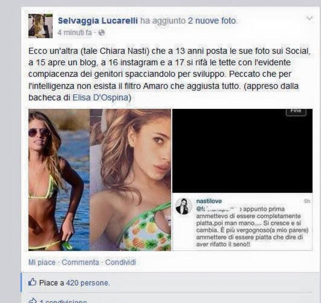 Selvaggia Lucarelli Facebook