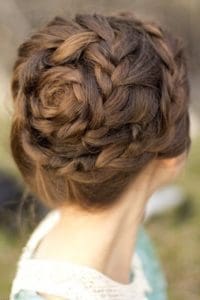 acconciatura chignon treccia